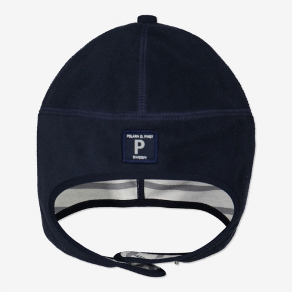 Polarn O Pyret Sweden Navy Blue Fleece Hat with Ear Flaps